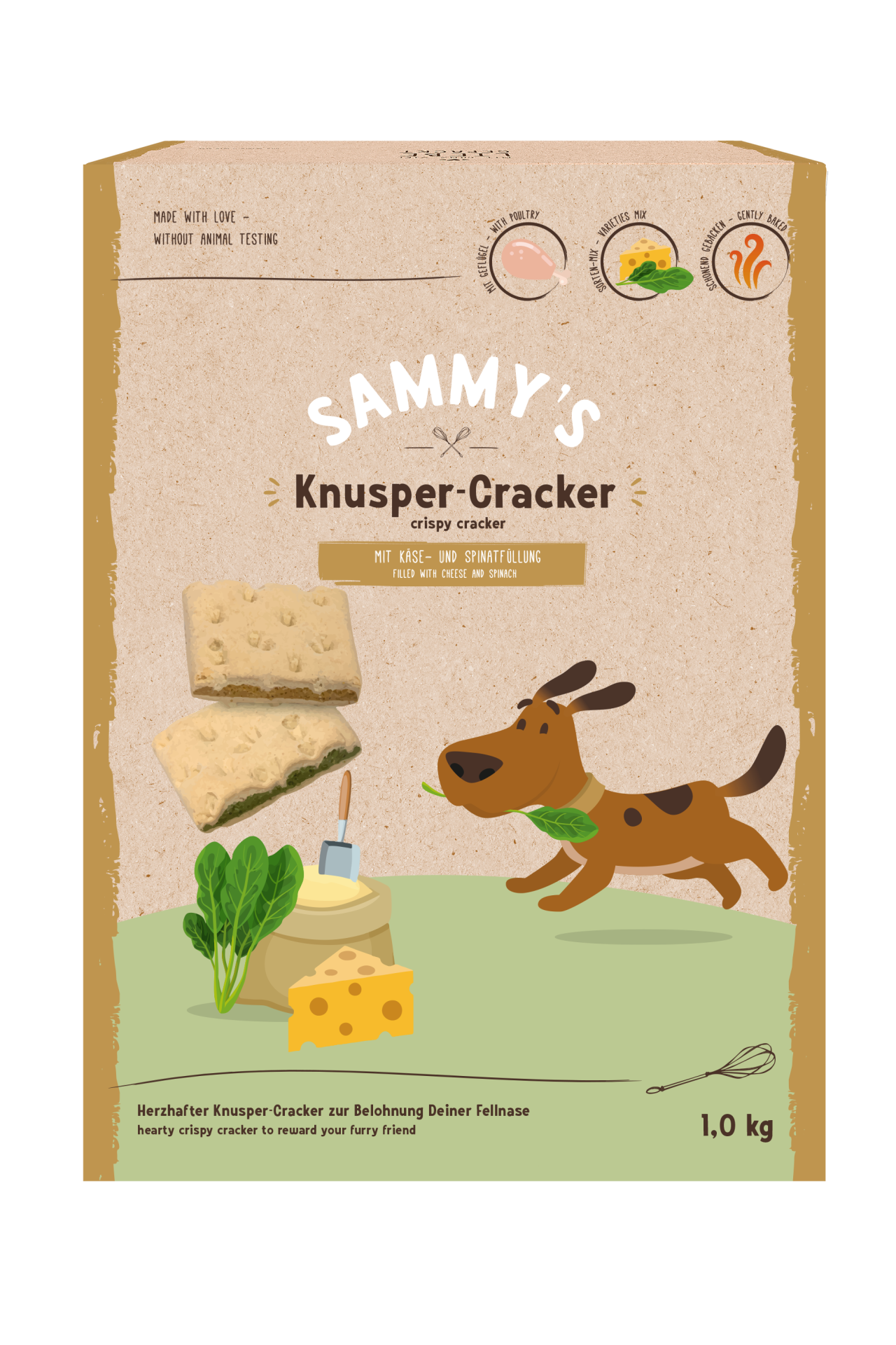 Bosch Sammy's Ispanaklı Peynirli Kraker 1 Kg