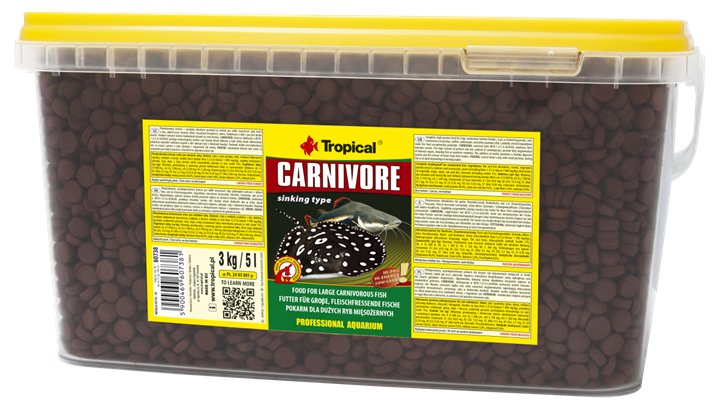 Tropical Carnivore Akvaryum Balık Yemi (5 litre) 3 Kg