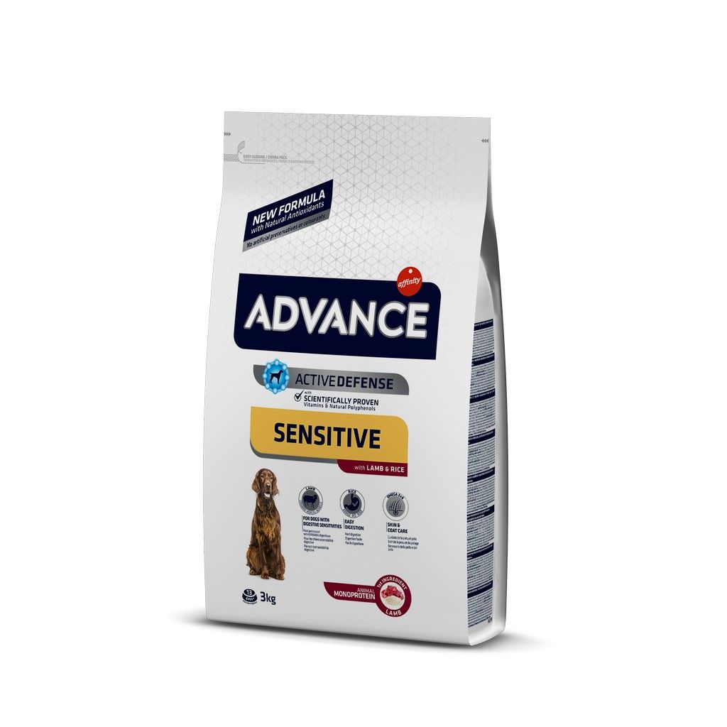 Advance Sensitive Kuzulu & Pirinçli Yetişkin Köpek Maması 3 Kg