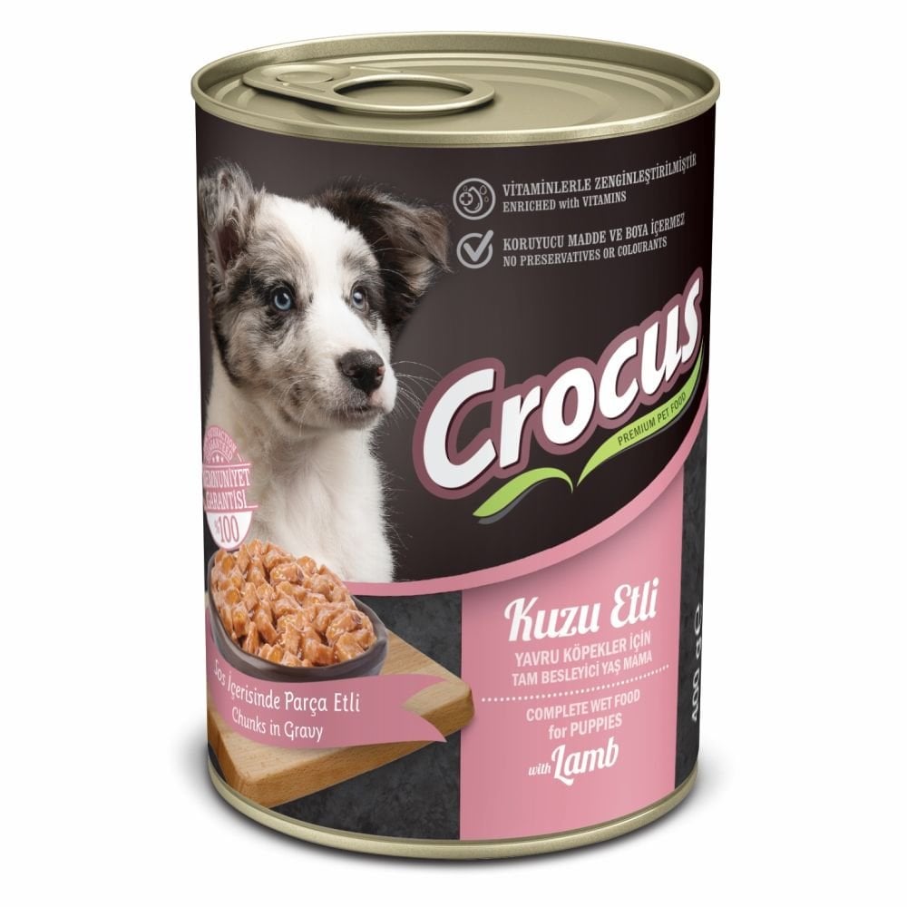 Crocus Yavru Köpek Kuzu Etli Yaş Mama 400 Gr