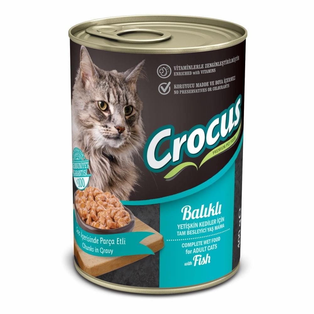 Crocus Yetişkin Kedi Balıklı Yaş Mama 400 Gr