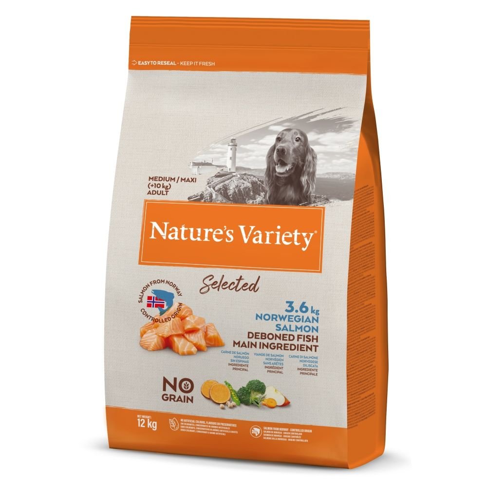 Nature's Variety Selected Somonlu Orta Ve Büyük Irk Yetişkin Köpek Maması 12 Kg