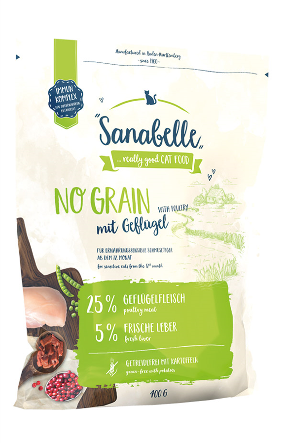 Sanabelle No Grain Kümes Hayvanlı Yetişkin Kedi Maması 400 gr