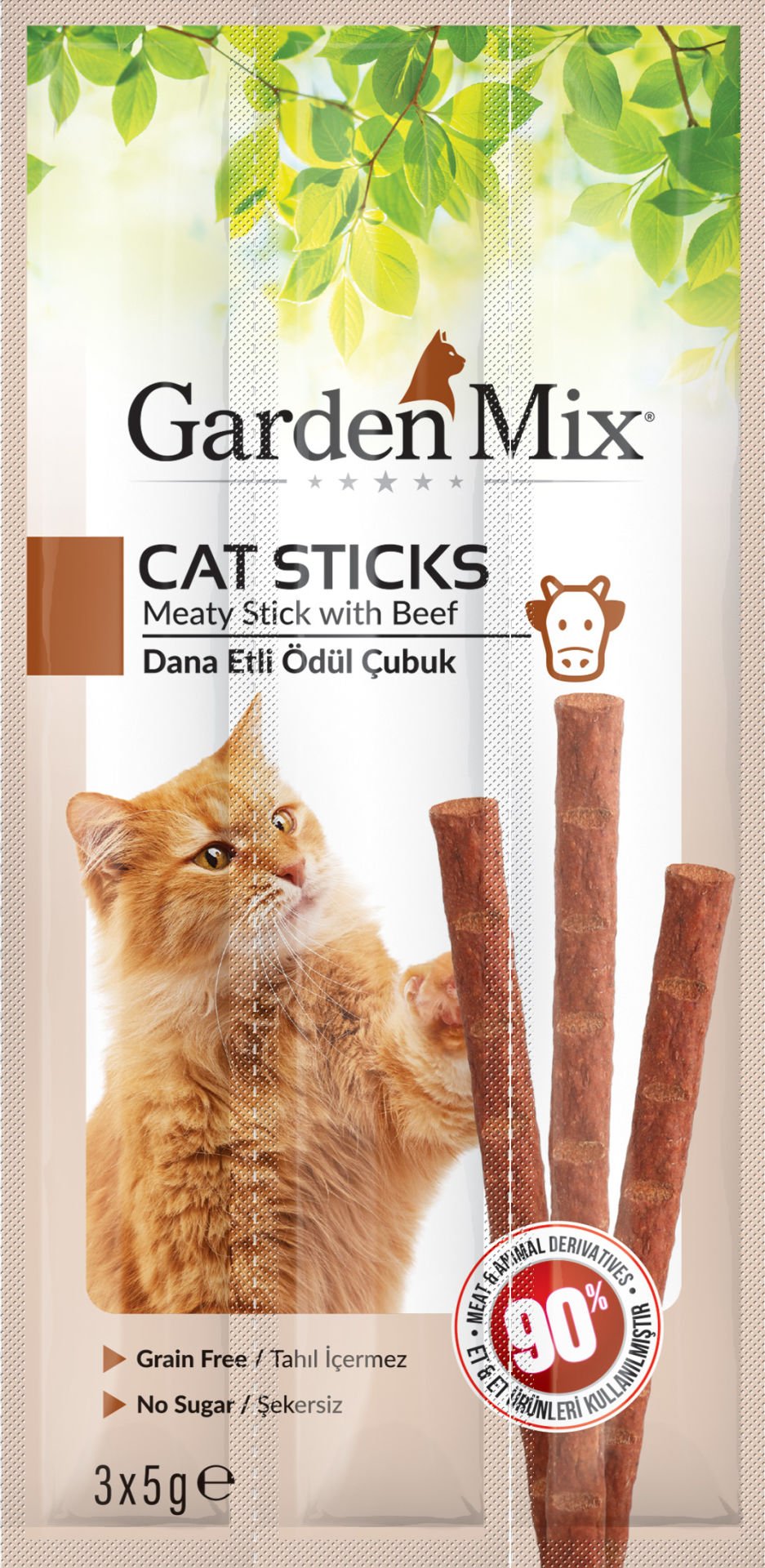 Garden Mix Dana Etli Kedi Stick Ödül 3*5 Gr