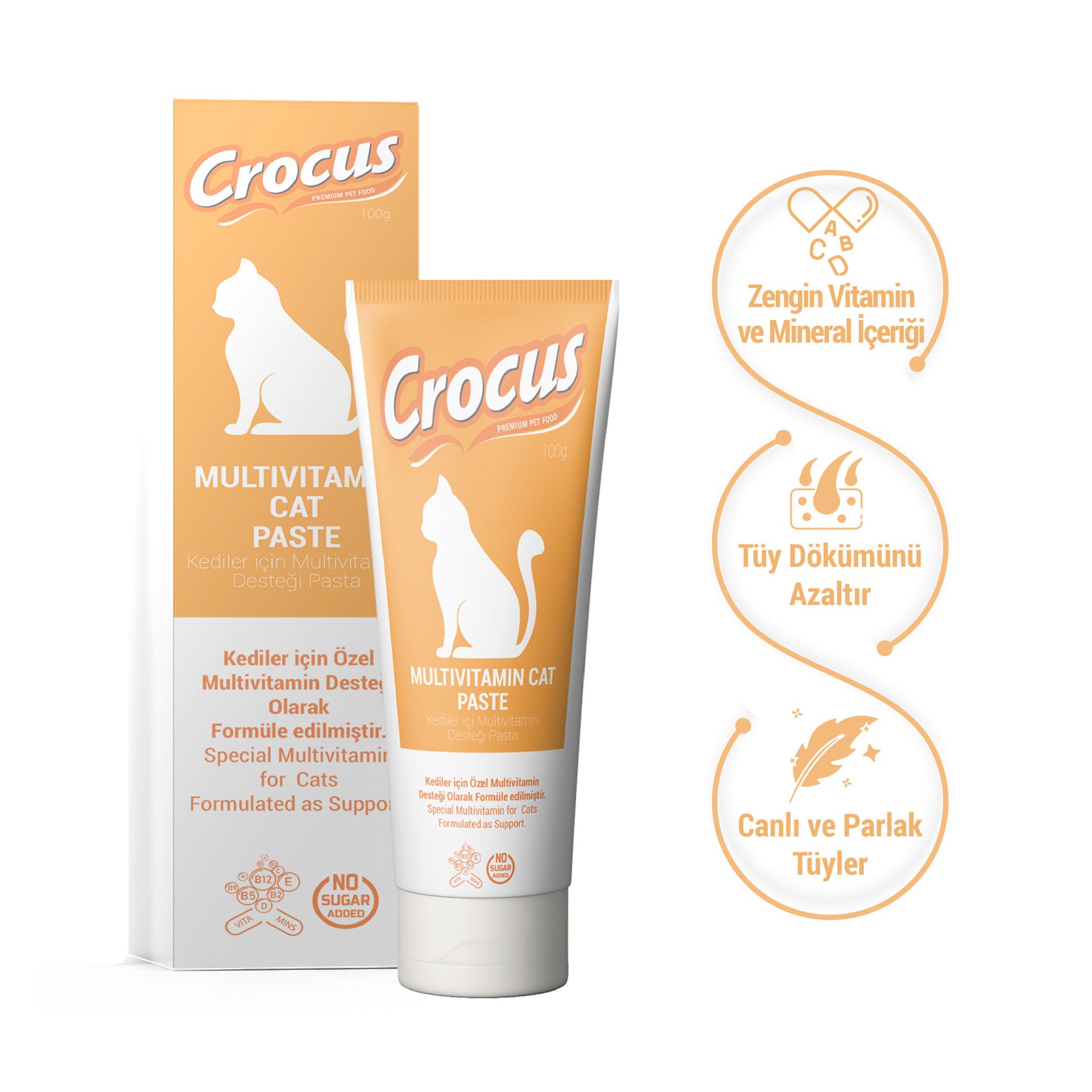 Crocus Kedi Multivitamin Macun 100 Gr