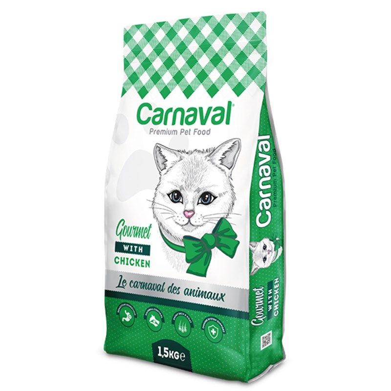 Carnaval Premium Cat Adult Gourmet Renkli Taneli Yetişkin Kedi Maması 1,5 kg