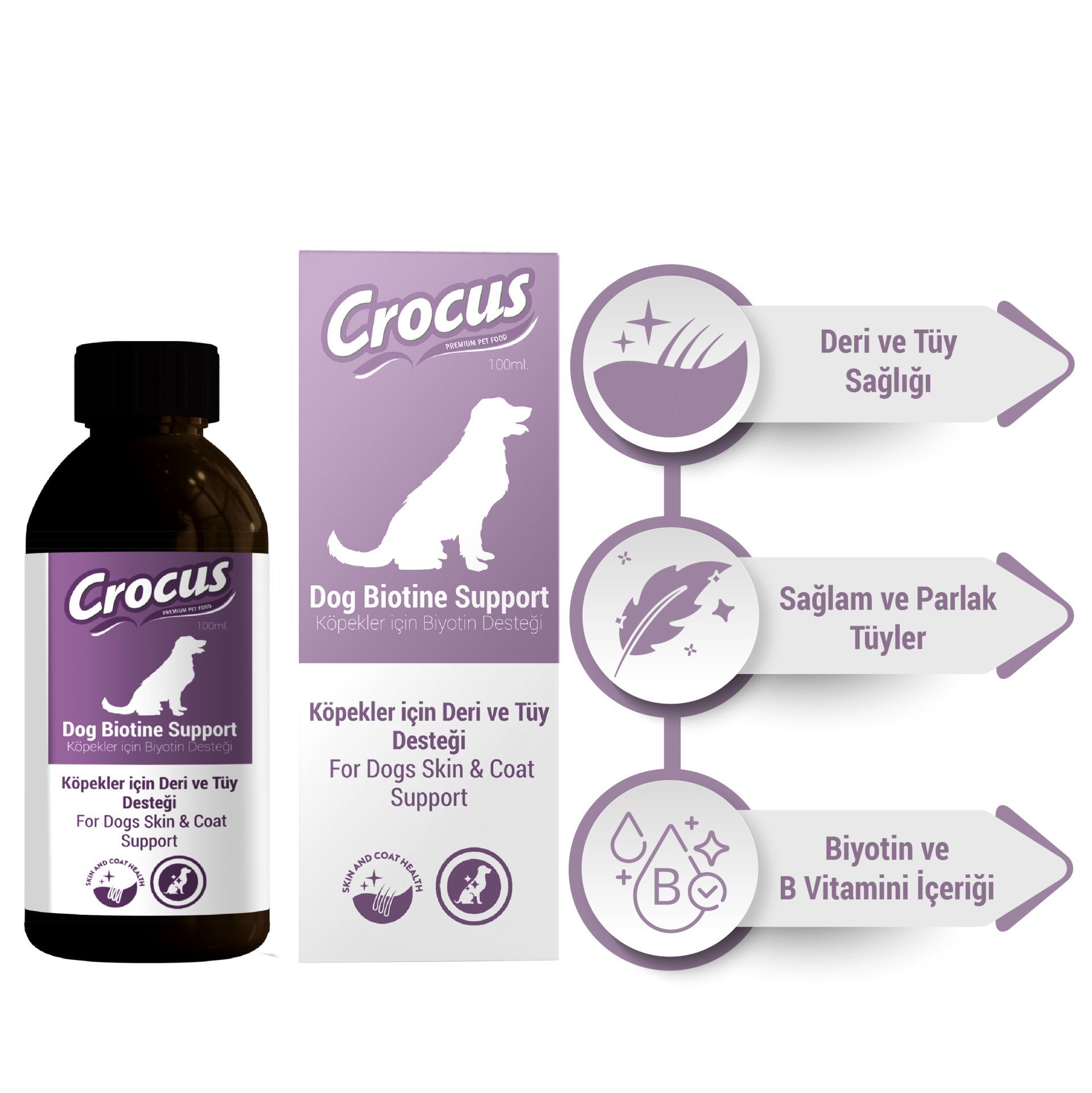 Crocus Köpek Tüy Sağlığı Damlası 100 ml