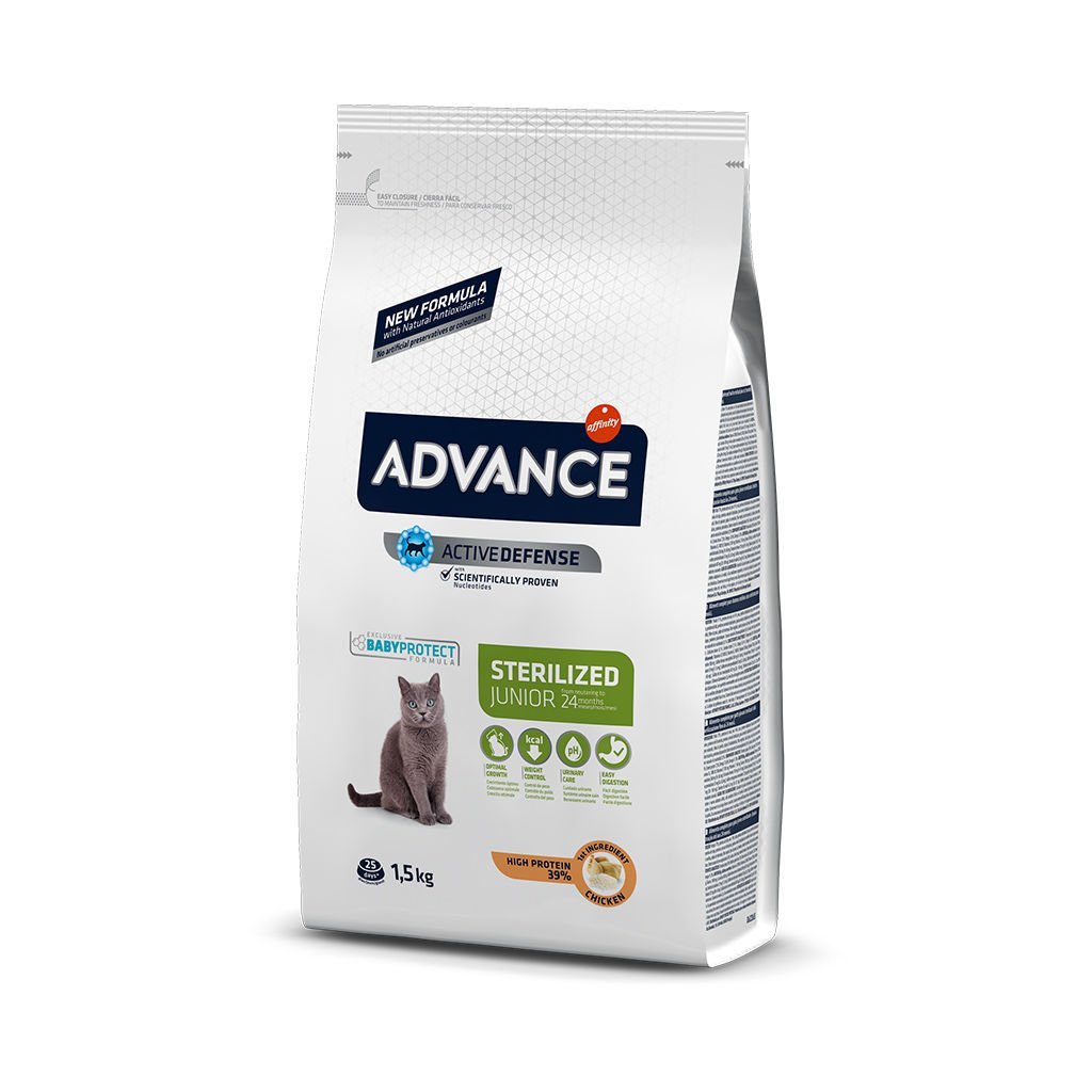 Advance Junior Tavuklu ve Pirinçli Kısırlaştırılmış Genç (36 Aya Kadar) Kedi Maması 1.5 Kg