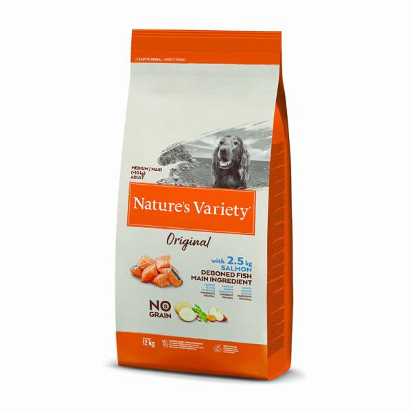 Nature's Variety  Köpek No Grain Medium/Maxi Adult Salmon 12 Kg