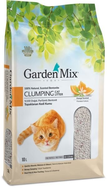 Gardenmix Bentonit Portakallı İnce Kedi Kumu 10 Lt