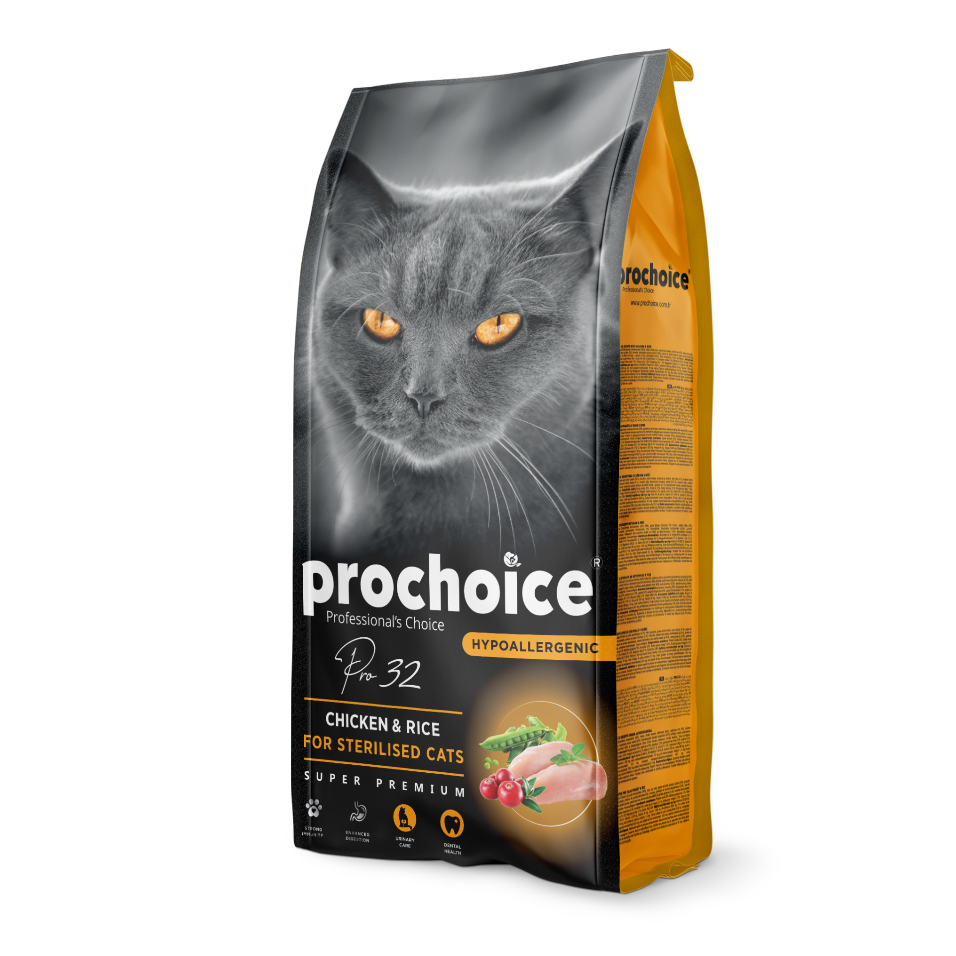 Prochoice Pro32 Sterilized Cats - Chıcken & Rice Kedi Maması 15 Kg