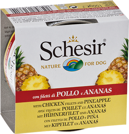 Schesir Fruit Tavuk ve Ananaslı Köpek Konservesi 150 Gr
