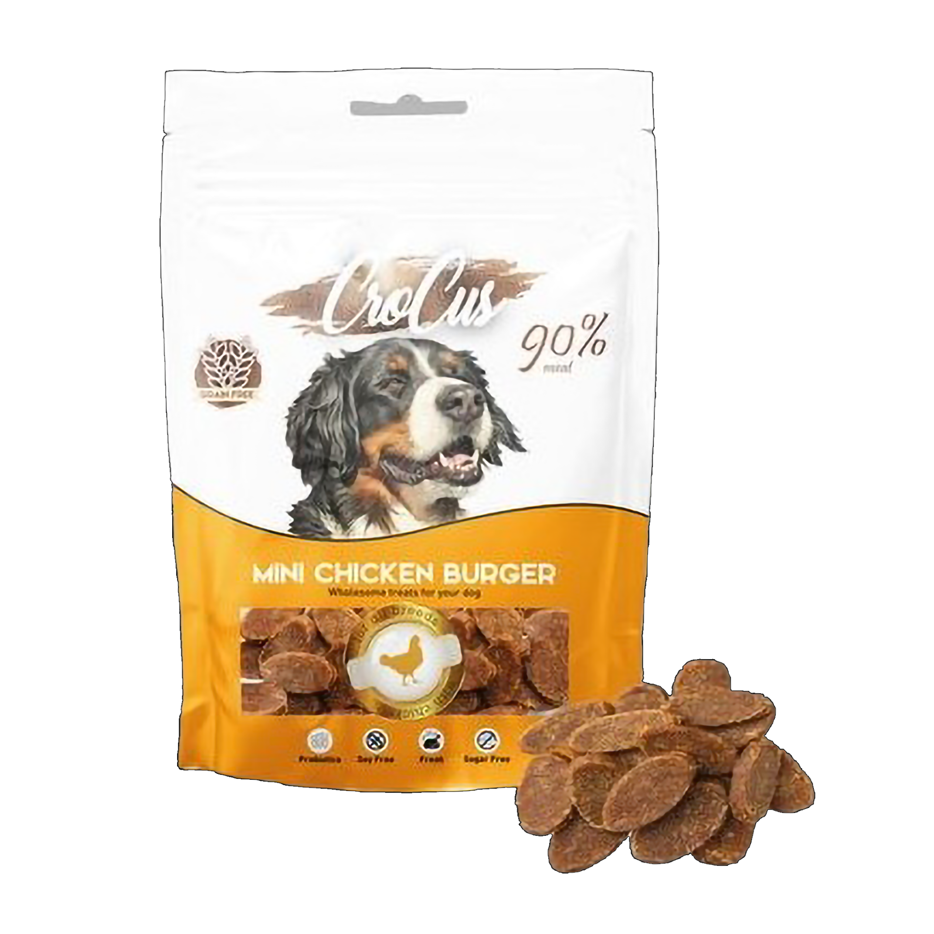 Crocus Mini Tavuk Burger Tahılsız Köpek Ödülü 80 Gr