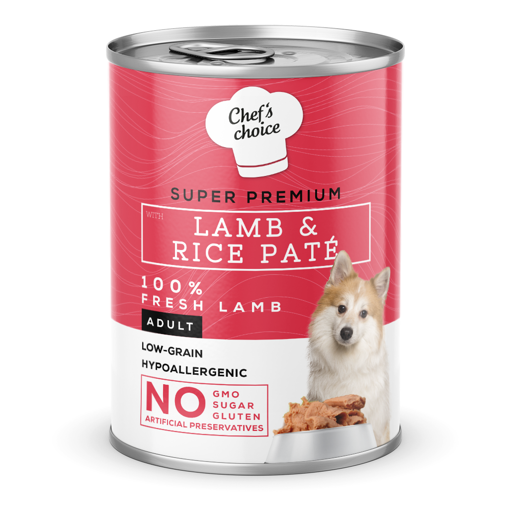 Chef's Choice Kuzulu ve Pirinçli Ezme Yetişkin Köpek Konservesi 400 gr