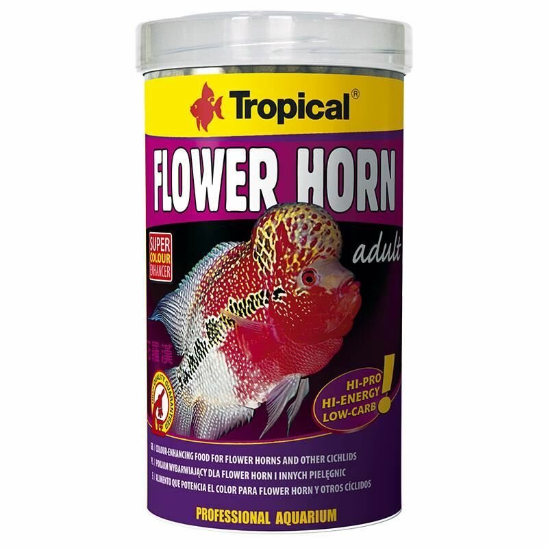Tropical Flower Horn Adult Pellet Balık Yemi 1000 ml