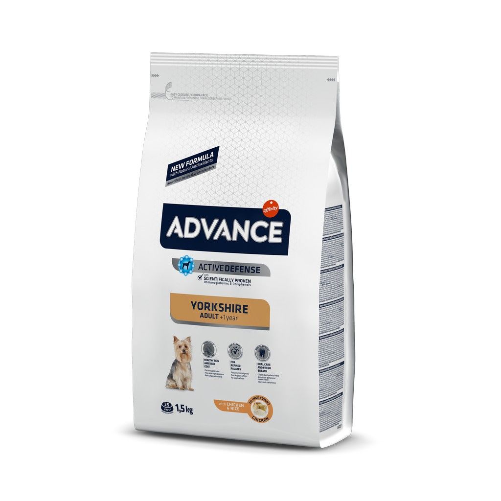 Advance Yorkshire Terrier Tavuklu ve Pirinçli Yetişkin Köpek Maması 1.5 Kg