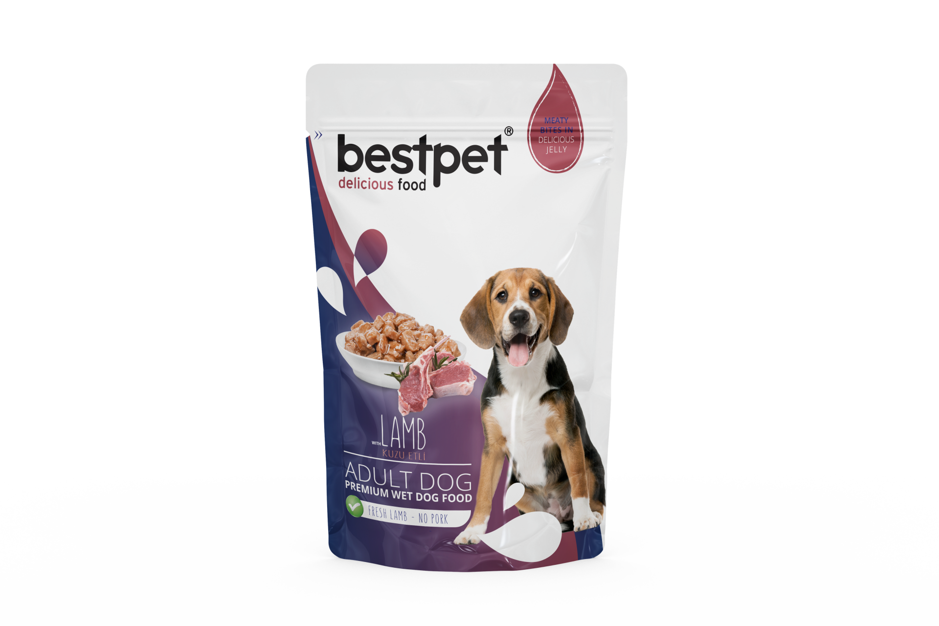 Bestpet Kuzu Etli Pouch Yaş Köpek Maması 100 gr