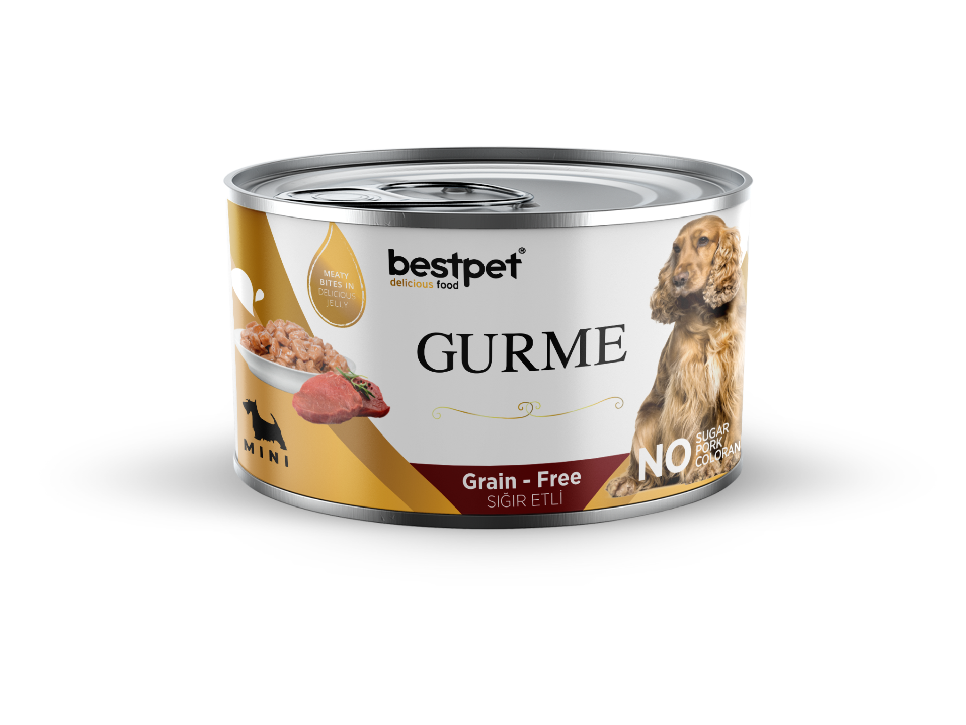 Bestpet Gurme Tahılsız Sığır Etli Mini Irk Yetişkin Köpek Konservesi 200 gr