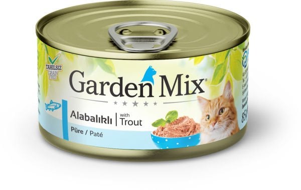 Garden Mix Kıyılmış Alabalıklı Tahılsız Konserve Kedi Maması 85 Gr