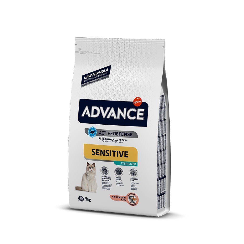 Advance Sensitive Somonlu Kısırlaştırılmış Yetişkin Kedi Maması 3 Kg