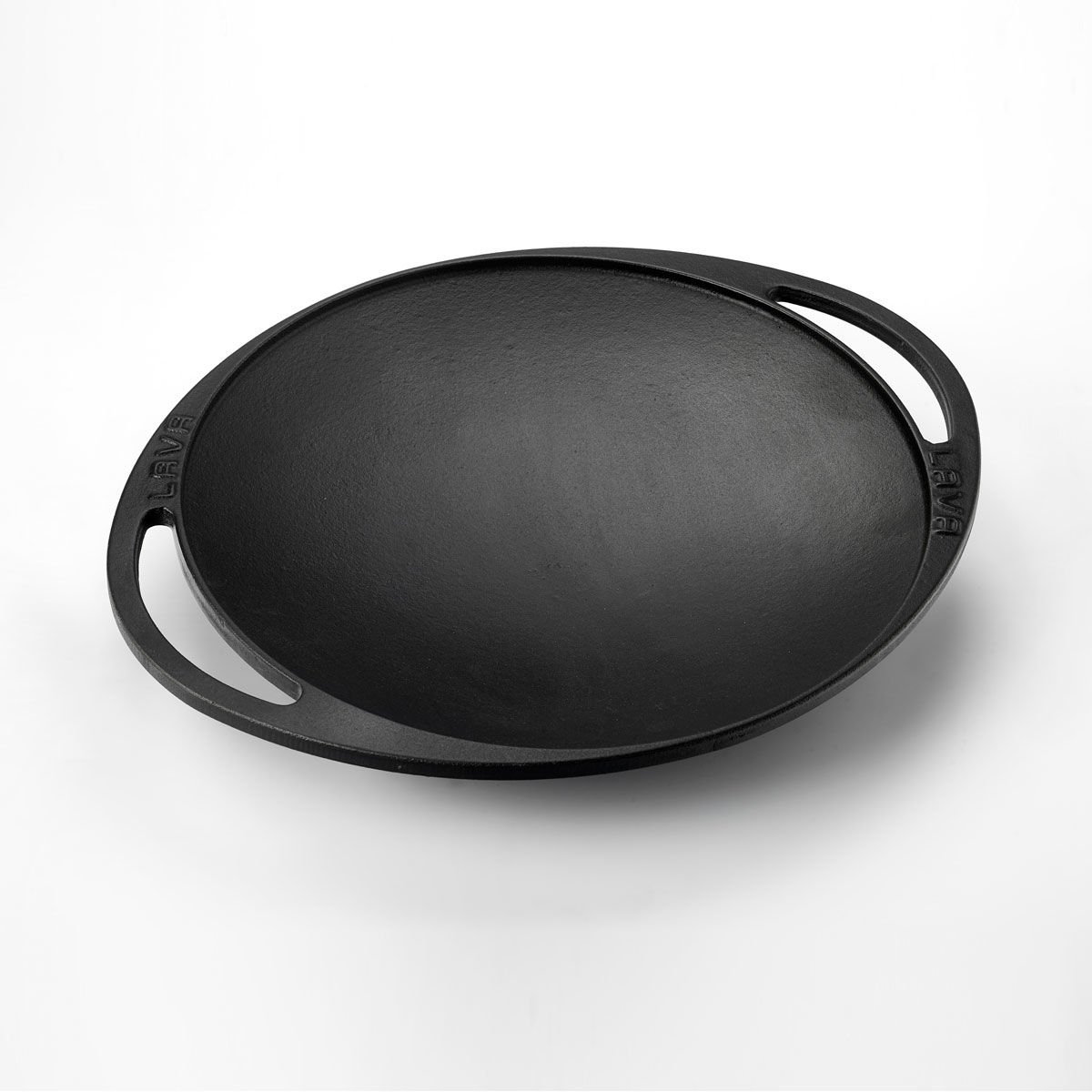 Lava Casting Round Sheet Roasting Pan Diameter (Ø)28cm. Cast Iron Solid Double Handle