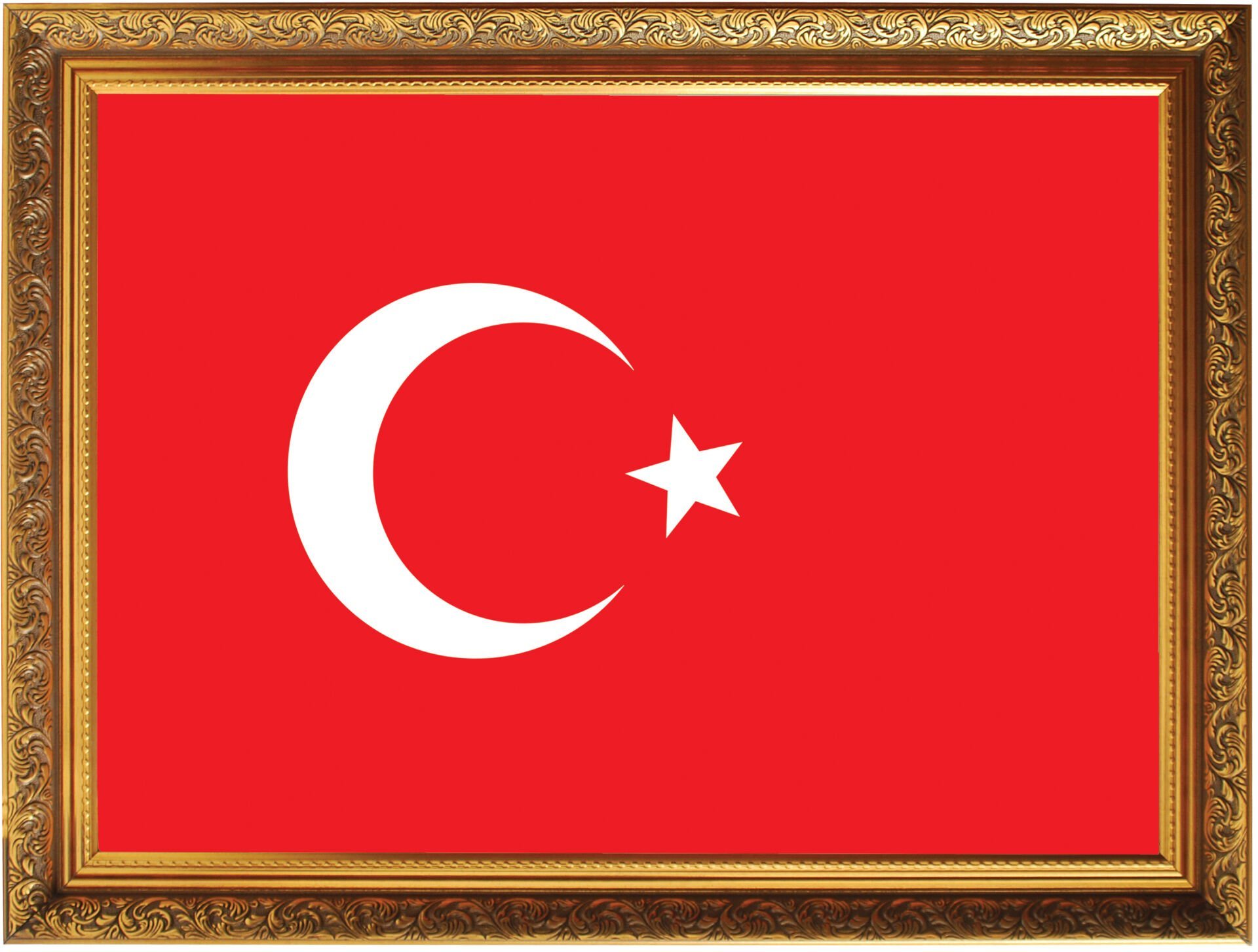 Türk Bayrağı MDF Çerçeveli
