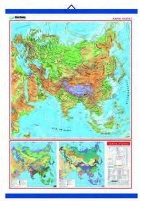 Asya Fiziki Haritası Kaplamalı