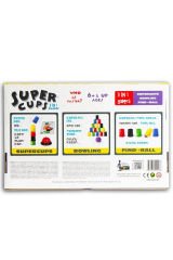 Super Cups Akıl Oyunu - Renkli Bardaklar Eğitici Kutu Oyunu