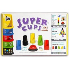 Super Cups Akıl Oyunu - Renkli Bardaklar Eğitici Kutu Oyunu