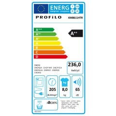 Profilo KM8611HTR A++ 8 kg Isı Pompalı Çamaşır Kurutma Makinesi