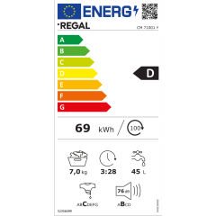 Regal CM 71001 Y D Enerji Sınıfı 7 Kg 1000 Devir Çamaşır Makinesi