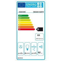 Hoover HDG6C1GBTK Siyah Duvar Tipi Davlumbaz