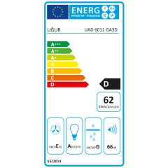 Uğur UAD 6011 GA3D Gri Cam Duvar Tipi Davlumbaz