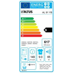 Altus AL 91 YB B Enerji Sınıfı 9 kg Yoğuşturmalı Kurutma Makinesi