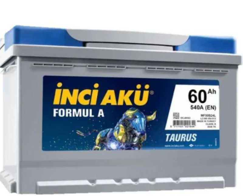 12V  60 Ah AKÜ  540 EN  Formul A Taurus İNCİ