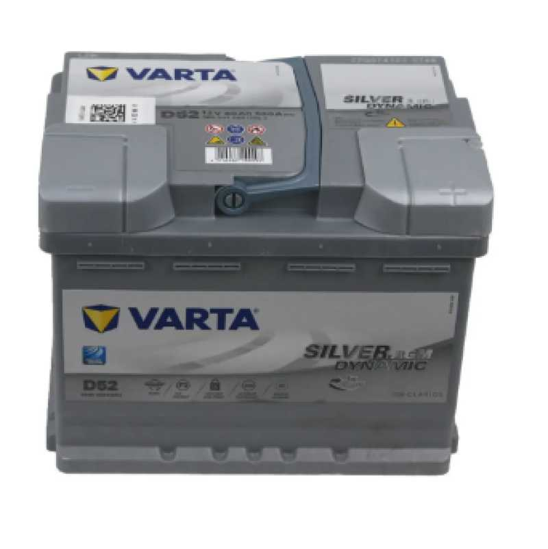 A8 VARTA AKÜ 12V60AH SİLVER DYNAMİC AGM D52 START STOP