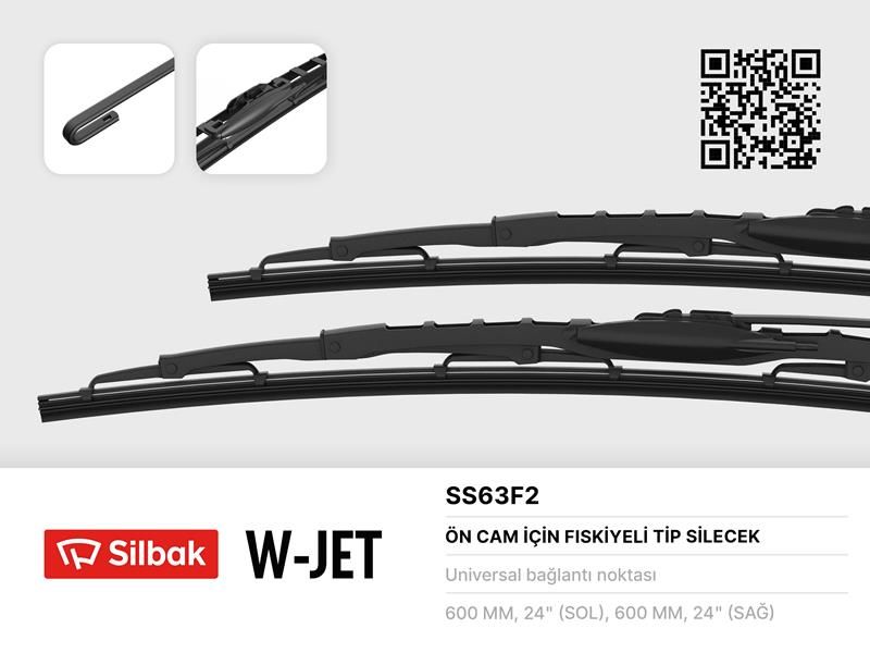 SİLECEK SÜPÜRGESİ 600mm FİSKİYELI DAF LF45/LF55 01- RENAULT MIDLUM 00-SILBAK SS63F2