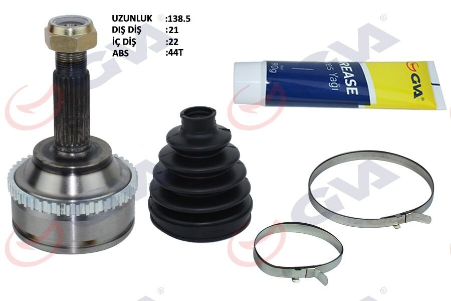 AKS KAFASI DIŞ ÖN MEGANE I 1.4/1.6 96-03 ABS Lİ 44DİŞ 21x22x51.5 139.5mm-GVA 4411002K-7701352471