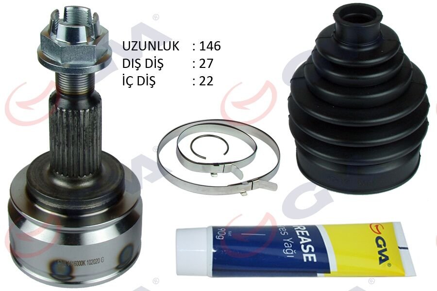 AKS KAFASI DIŞ ÖN KANGOO 3 1.5 DCİ 08- 27x22x56.7 146mm-GVA 4416000K-8200687740-8200687739