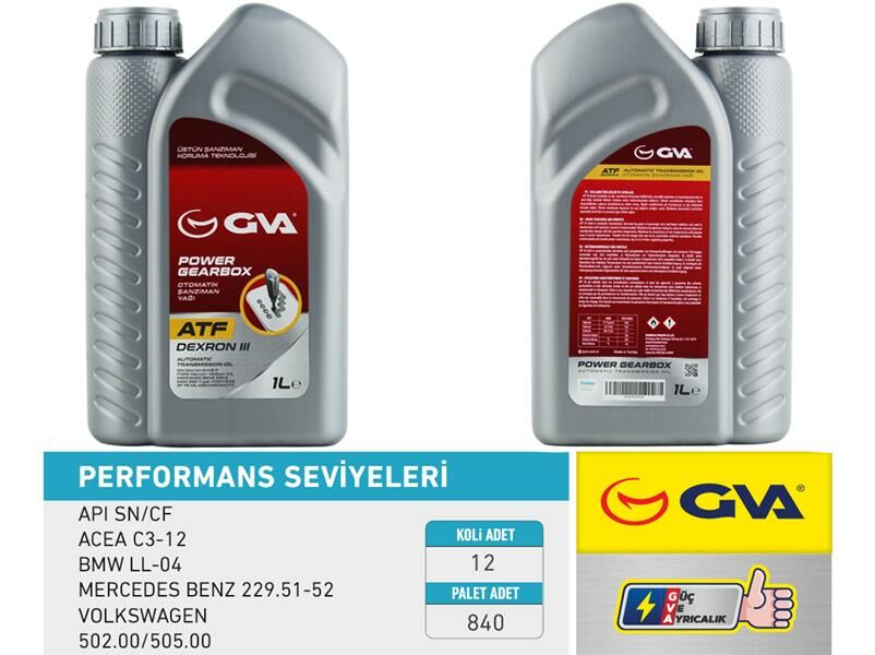 OTOMATİK ŞANZIMAN YAĞI ATF III 1 LT PLATINUM DEXRON III KIRMIZI-GVA 9920730-AFT-93165290