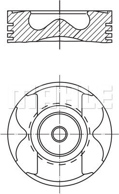 PISTON SEGMAN STD 83.00mm MERCEDES OM651 W176 W246 W204 C218 X204 W212 W447 W639 B906 B907 B910-MAHLE 001PI00177000-A6510301117-8743340000