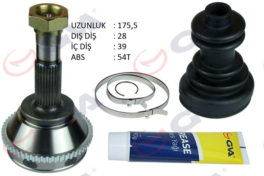 AKS KAFASI DIŞ ÖN DUCATO-BOXER-JUMPER 2.5 D 94-02 14Q ABS Lİ 54DİŞ 15 JANT 28x39x63 175.5mm-GVA 4427010K-9566722180-1495541080