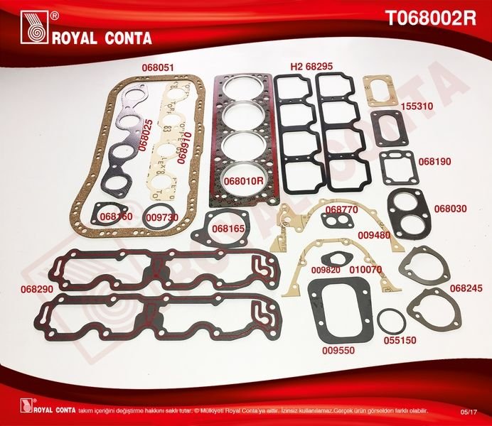 MOTOR TAKIM CONTA SÜPER KEÇESİZ TMPR 2.0 159 A5.046 - 159 A6.046-ROYAL T068002R-5893330