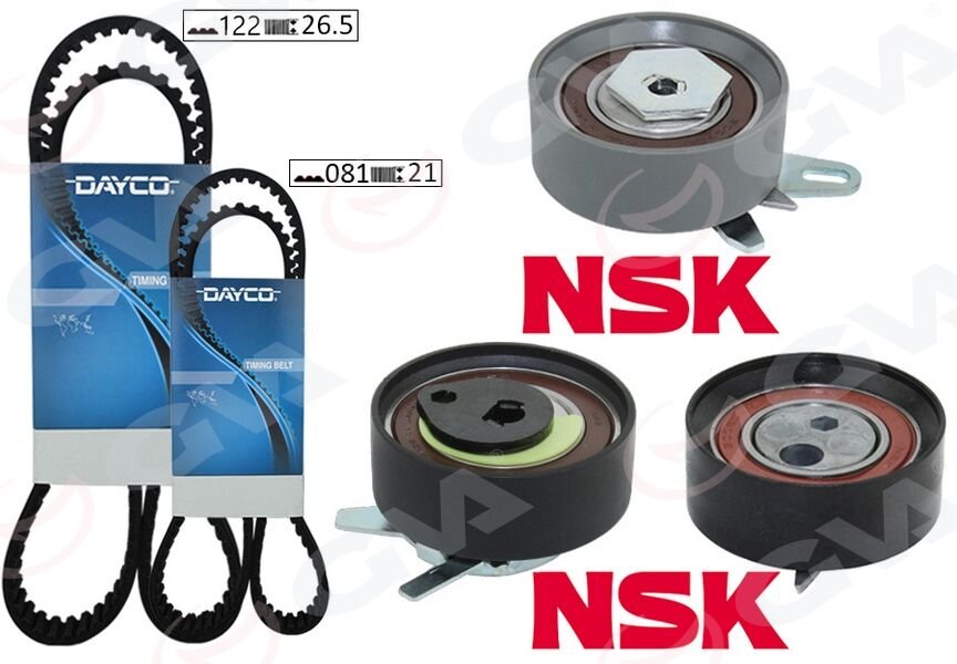 TRİGER SETİ 122x26.5 -077x21 T4 2.5TDI - LT35 2.5TDI ACV-ANJ-AVR K015323XS TRİGER POMPA SETİ-GVA 59T7570D-074198119-074198119H-074198119Q