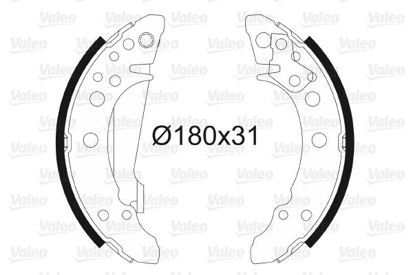 ARKA PABUÇ BALATA GOLF II-III-JETTA II-III-PASSAT-POLO-IBIZA II-TOLEDO-CORDOBA 180x31-VALEO-171609525A-171609526A-171609527F