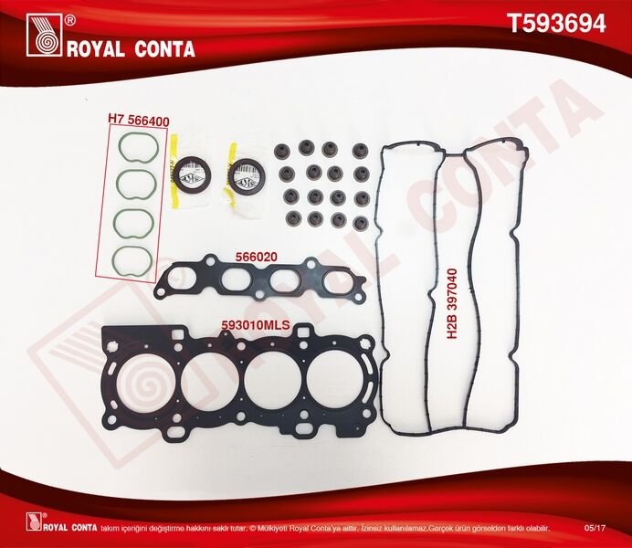 ÜST TAKIM CONTASI SKT KEÇELİ SUB.LASTİKLİ FOCUS II 1.6 16V 03-07 100HP-ROYAL T593694-4M5G 6008