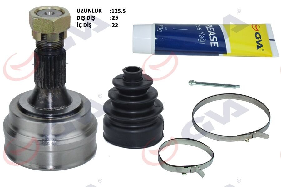 AKS KAFASI DIŞ ÖN PEUGEOT 306 1.6 93-00 25x22x54.8 127mm-GVA 4443024K-3273.Z5-3273.G3-3273.Q1