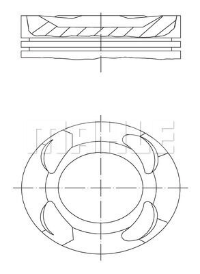 PISTON SEGMAN STD 82.00mm BMW B38 B46 F40 F44 F45 F46 F48 F39 MINI F54 F55 F56 F57 F60-MAHLE 081PI00125000-1.12587e 010