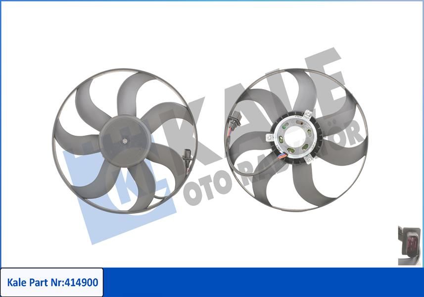 FAN MOTORU PERVANELİ POLO-CORDOBA 02-09 IBIZA IV-V-FABIA 99-08 1.2-1.4 16V-1.6 16V 250-80W 394mm-KALE-6Q0959455AD-6R0959455C-6Q0959455AE