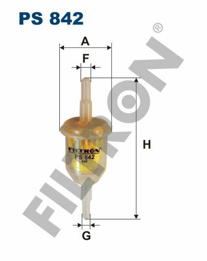 ŞEFFAF BENZİN ARA FİLTRE KÜÇÜK TİP ÜNİVERSAL-FILTRON PS842-7700544588-82425649-251201511D